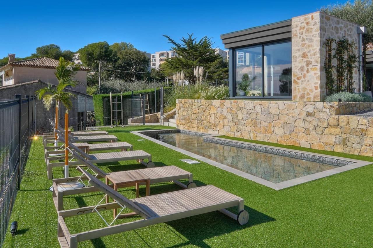 Immogroom - Superbe Villa - Piscine - Vue Mer - Parking - Clim Vallauris Ngoại thất bức ảnh